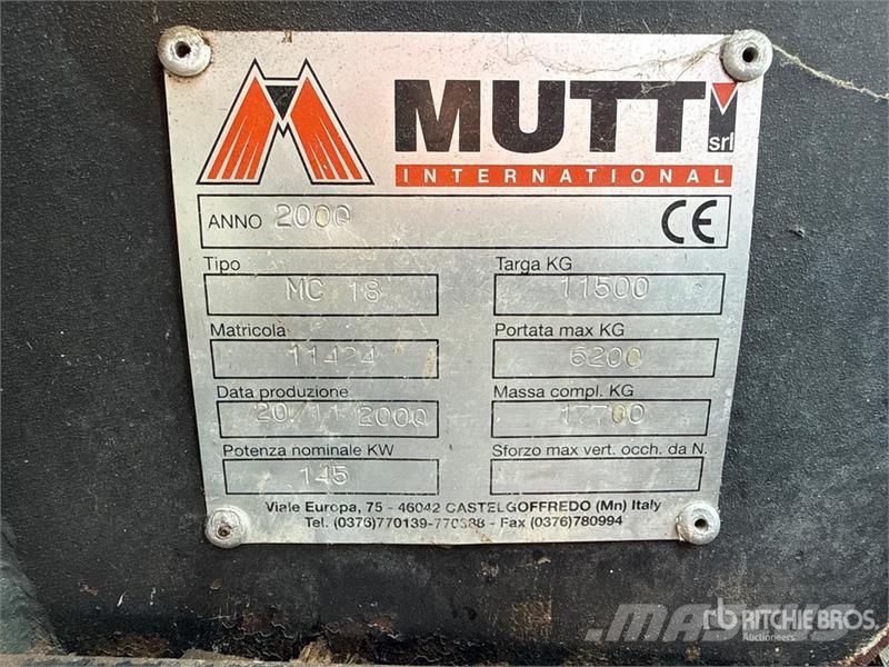 Mutti MC 18 Feed Mixer Maisītāji dalītāji