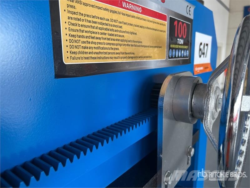  MX-SP100 100TON Hydraulic Shop Press (Unused) Andere Zubehörteile