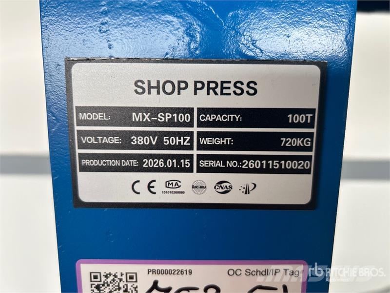  MX-SP100 100TON Hydraulic Shop Press (Unused) Andere Zubehörteile