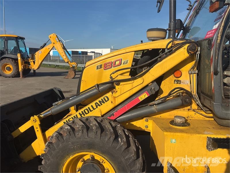 New Holland B80B-SS 4x4 Backhoe Loader Terne