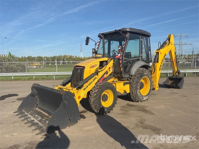 New Holland B80B-SS 4x4 Backhoe Loader Terne