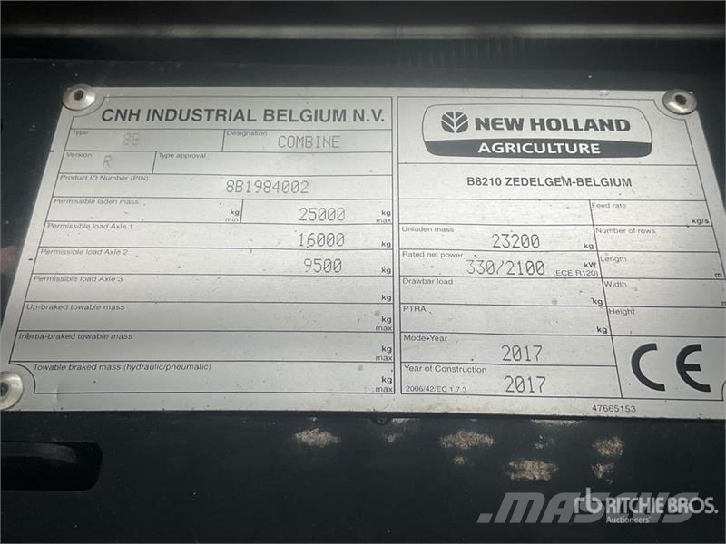 New Holland CR8.80 RT Combine Harvester Maaidorsmachines