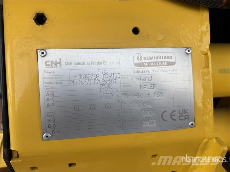 New Holland PRO BELT 165 Round Baler (Unused) Rotoempacadoras