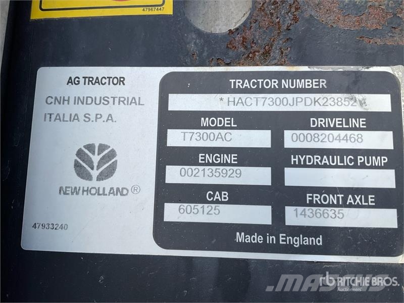 New Holland T7.300 4WD Tractor Traktorid