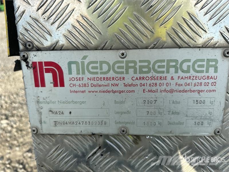 Niederberger MA24 S/A Utility Trailer Egyéb pótkocsik
