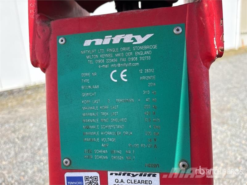 Nifty-Lift HR12NDE 2WD Hybrid Articulating Boom Li Съчленени стрелови подемници