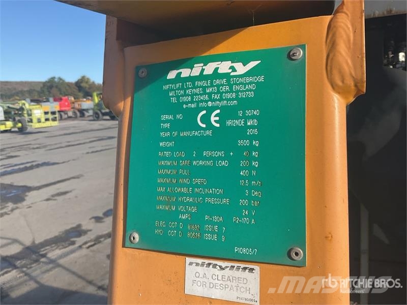 Niftylift HR12NDE 2WD Hybrid Articulating Boom Li Zglobne podizne platforme