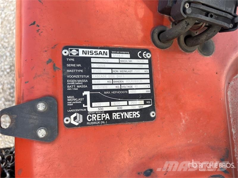 Nissan GQ02L25CU 2500 kg Electric Forklift Elektrikli forkliftler
