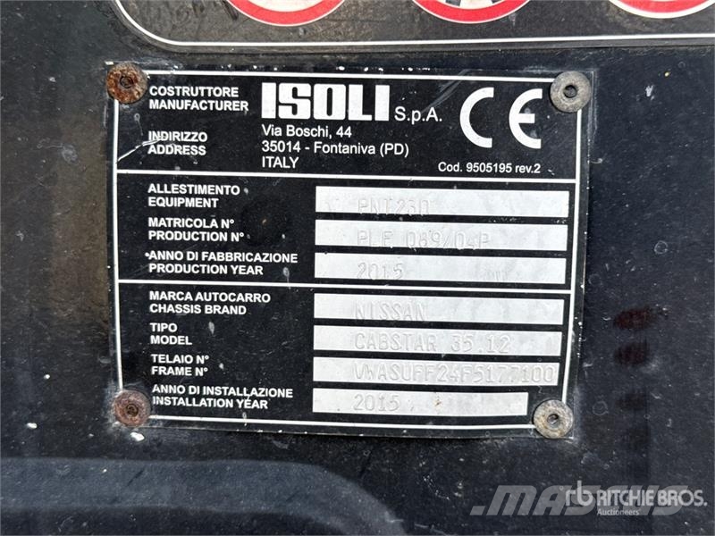 Nissan Isoli PNT 230 20.5 m on Nissan NT400 Bucket Truck Avtokošare