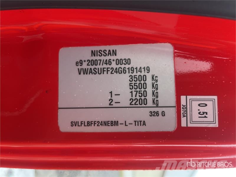 Nissan Multitel MT222 22.2 m on Nissan NT400 4x2 Bucket Plataformas aéreas montadas em caminhão