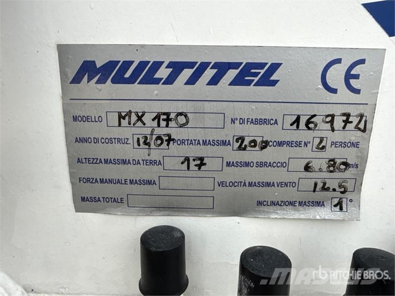 Nissan Multitel Pagliero MX 170 17 m on Nissan Cabstar 3 Lastbilmonterede lifte