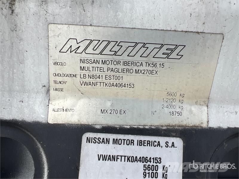 Nissan MX 270 EX 27 m on Nissan Atleon 56.15 Comfort 4x2 Lastbilmonterede lifte