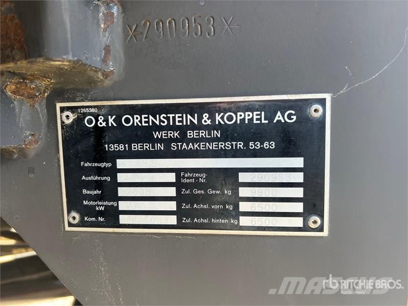 O&K L15.5 Wheel Loader Pale gommate