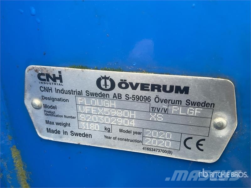  Oeverum VFEX-H 5 Bottom Reversible Plow محاريث عكسية