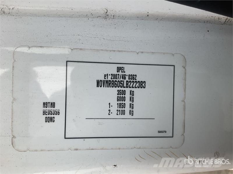 Opel Movano Cargo Van Preču pārvadāšanas furgoni