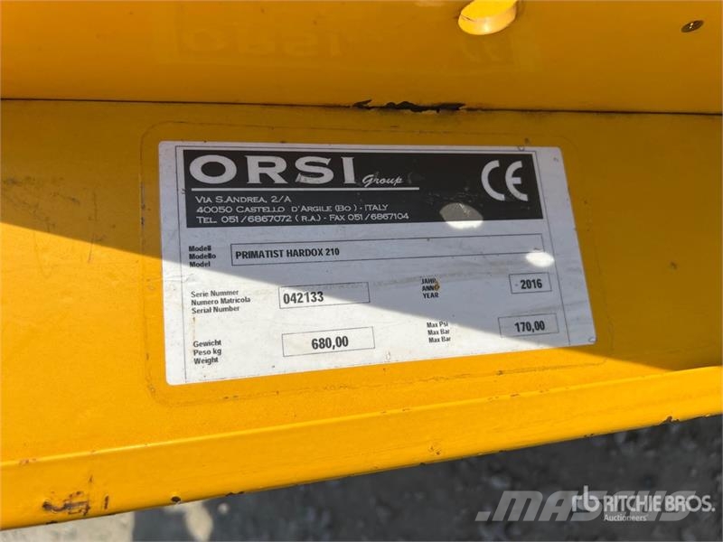 Orsi Primatis Hardox 210 Flail Mower Косачки