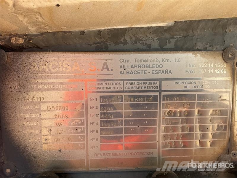  Parcisa CCAE150/188 38000 L Tri/A Tanker Trailer Tankwagen