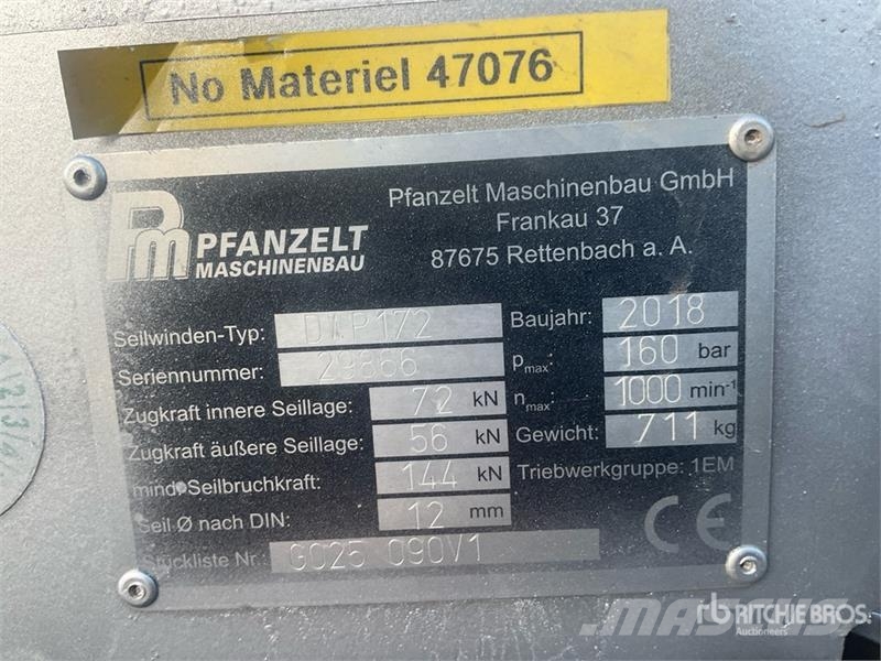 Pfanzelt P172 Winch Winches, hoists and material lifts