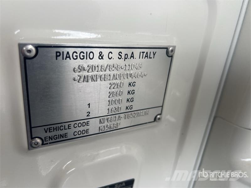 Piaggio Porter NP6 Flatbed Dump Truck Kiper tovornjaki