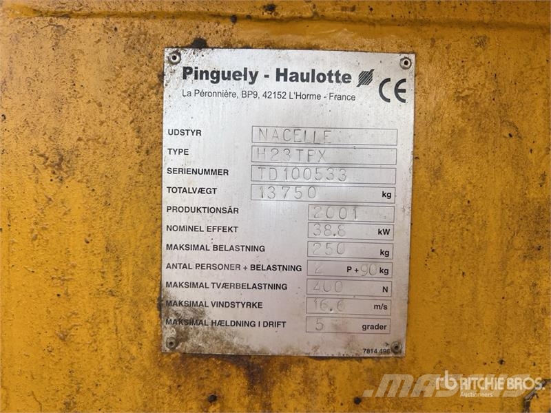  Pinguely-Haulotte H23TPX 4WD Diesel Nacelle Telesc Teleskoop poomtõstukid
