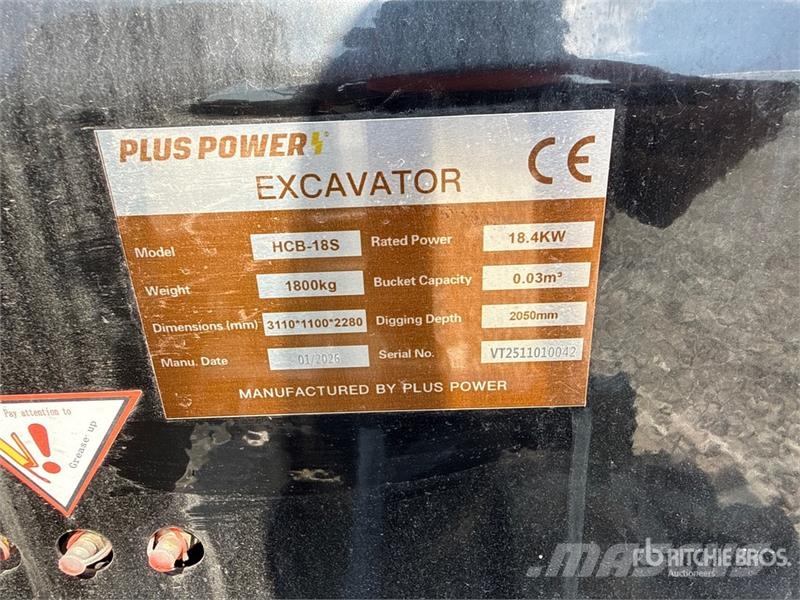 Plus Power HCB-18S Mini Excavator (Unused) Mini rýpadlá < 7t