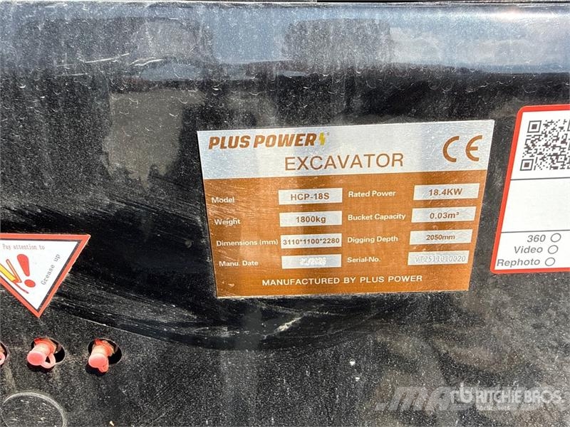 Plus Power HCP-18S Mini Excavator (Unused) Mini rýpadlá < 7t