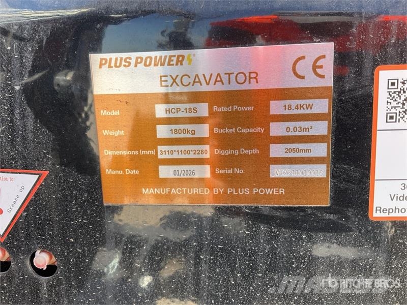 Plus Power HCP-18S Mini Excavator (Unused) Mini excavadoras < 7t