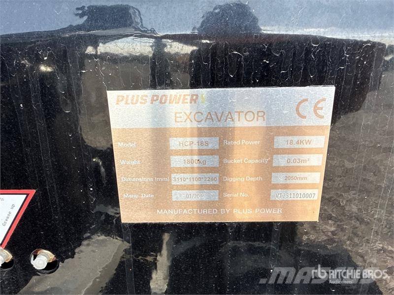 Plus Power HCP-18S Mini Excavator (Unused) Minigravemaskiner