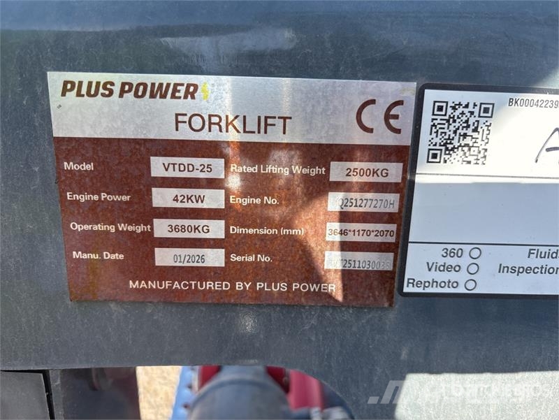 Plus Power VTDD 25 Forklift (Unused) Kahveltõstukid - muud