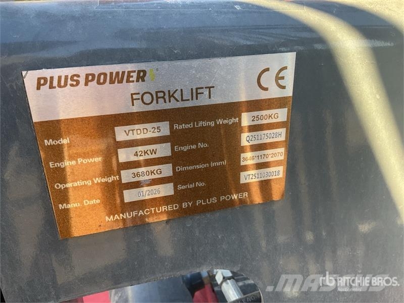 Plus Power VTDD 25 Forklift (Unused) Otras carretillas elevadoras