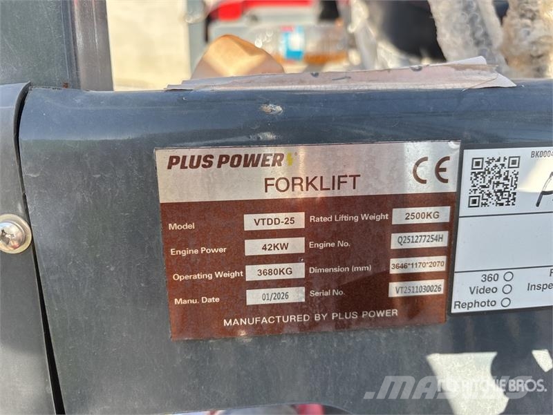 Plus Power VTDD 25 Forklift (Unused) Kahveltõstukid - muud