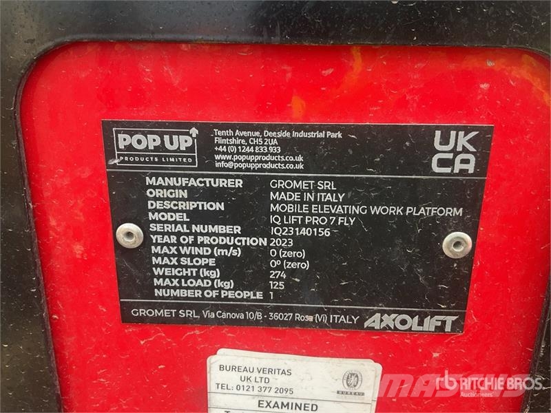 Pop Up IQ Lift Pro 7 Vertical Mast Lift Jarbolne penjajuće platforme