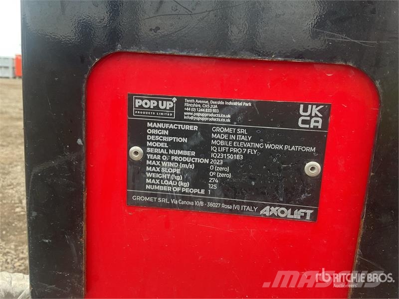 Pop Up IQ Lift Pro 7 Vertical Mast Lift Jarbolne penjajuće platforme