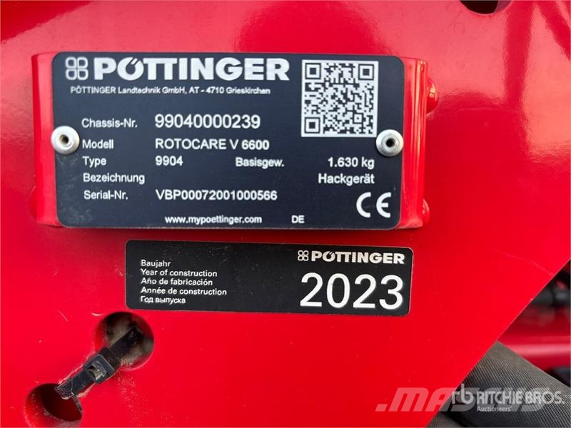 Pöttinger ROTOCARE V 6600 6600 mm 3-Point Rotary Hoe Muut maanmuokkauskoneet ja lisävarusteet