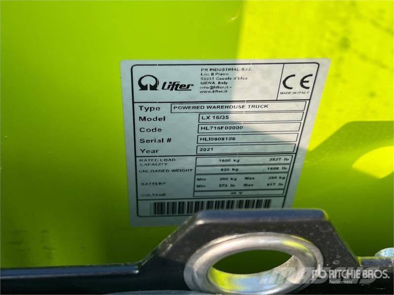 Pramac LX16-35 1600 kg Electric Pallet Jack (Inoperable) Pumppukärryt