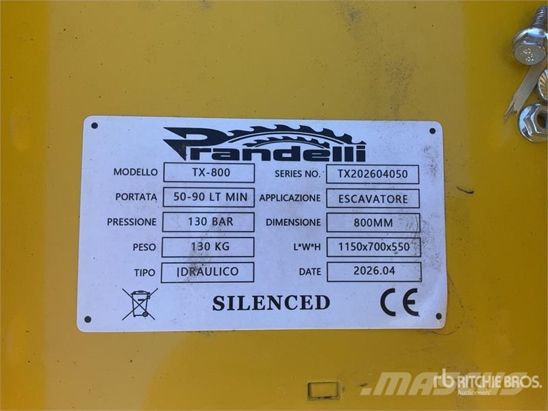 Prandelli TX-800 Mini Excavator Flail Mower (Unuse Kosilice