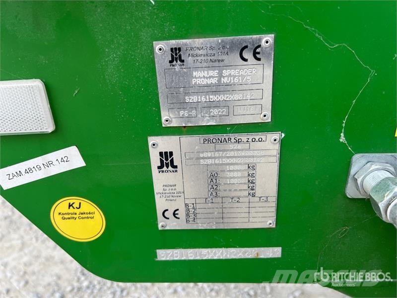 Pronar NV161/5 S/A Manure Spreader (Unused) Rasturači đubriva