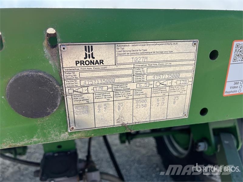 Pronar T027M T/A Agricultural Trailer Ďalšie prívesy