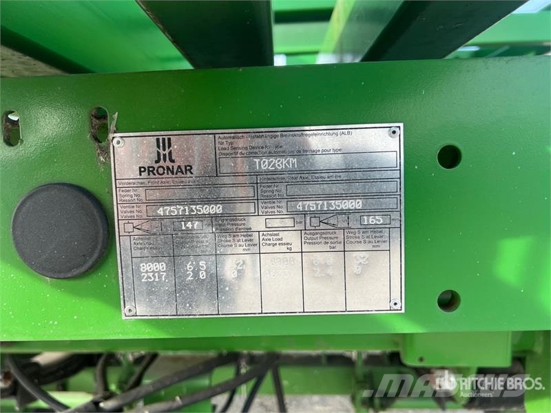 Pronar T028KM Tri/A Agricultural Trailer その他トレーラー