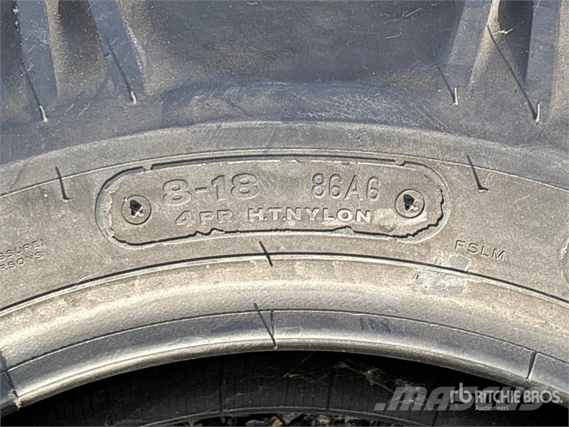  Quantity of (1) Bridgestone 8-18 Tires Gume, točkovi i felne