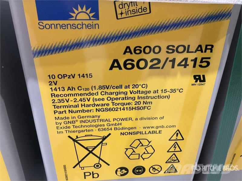Quantity of (12) GNB Industrial Power Sonnenschein Other components