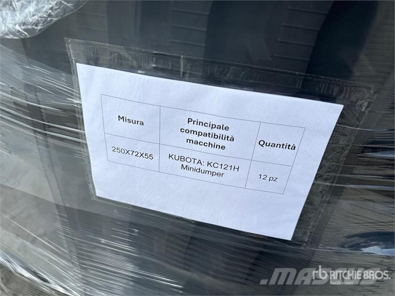 Quantity of (18) 250X72X55 Tracks (Unused) Muut