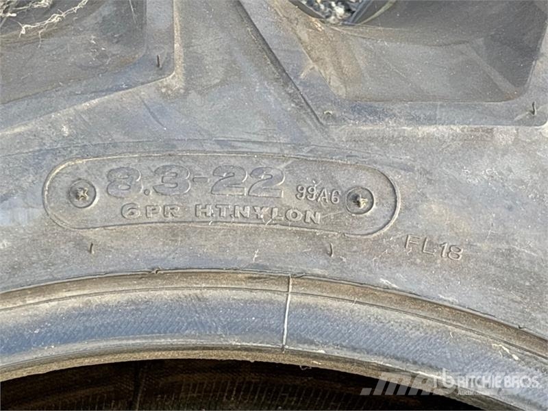 Quantity of (2) Bridgestone 8.3-22 Tires Gume, točkovi i felne