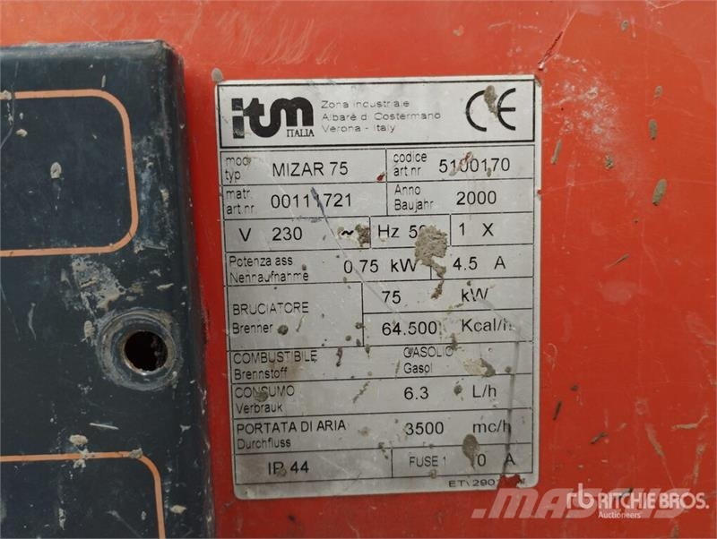  Quantity of (2) Portable Diesel-Fired Space Heater Оборудване за отопление и размразяване
