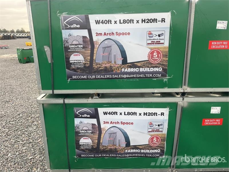 Quantity of (2) Suihe S408020R-300gPE 40 ft x 80 Teraskonstruktsiooniga ehitised