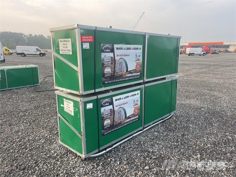 Quantity of (2) Suihe S408020R-300gPE 40 ft x 80 Stahlrahmenaufbauten