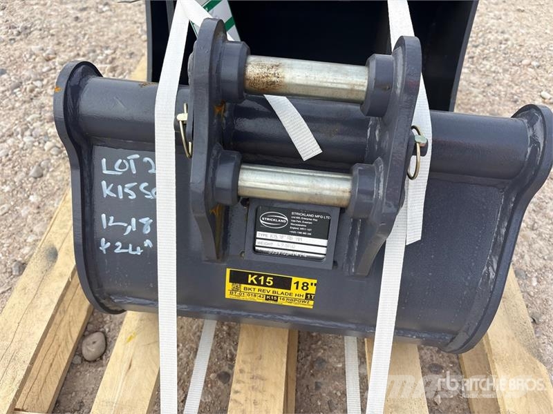  Quantity of (3) Strickland Excavator Bucket - Fits دلاء