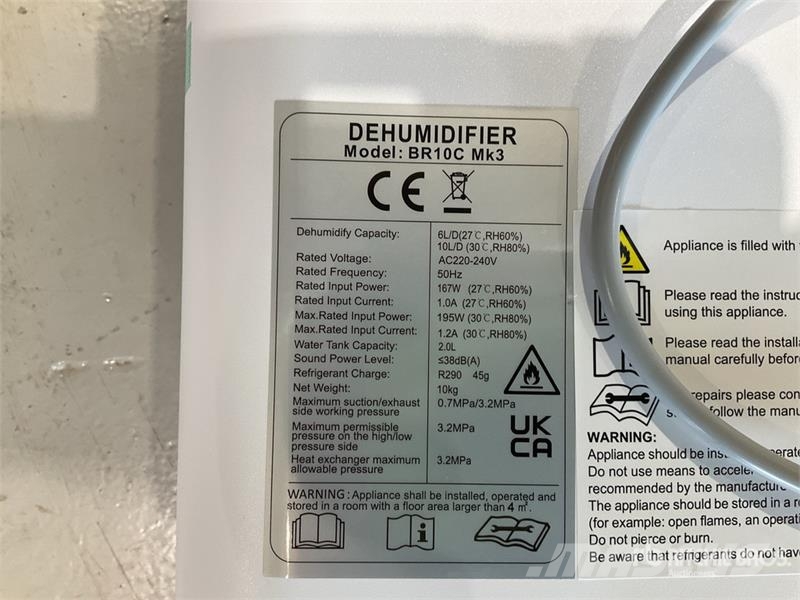  Quantity of (36) BROLIN BR10 Mk3 Dehumidifier (Unu Other components