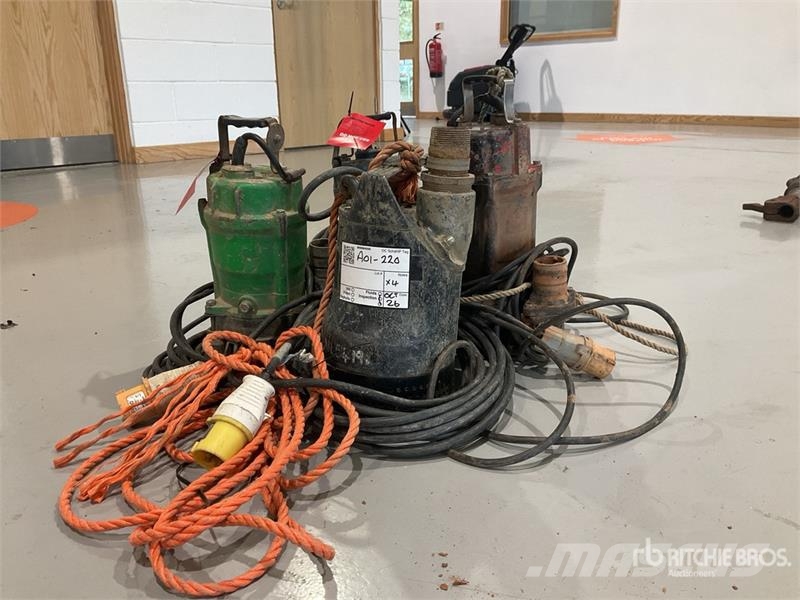 Quantity of (4) Electric Submersible Water Pump Other components