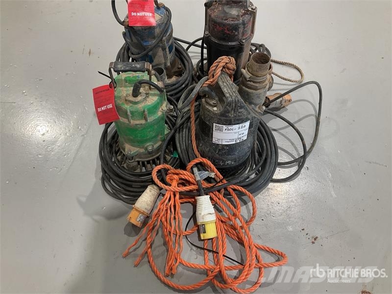 Quantity of (4) Electric Submersible Water Pump Other components